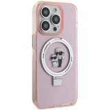 Karl Lagerfeld KLHMP15XHMRSKCP iPhone 15 Pro Max 6.7" pink/pink hardcase Ring Stand Karl&Choupette MagSafe