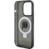 Karl Lagerfeld KLHMP15XHMRSKHK iPhone 15 Pro Max 6.7" black/black hardcase Ring Stand Karl Head MagSafe