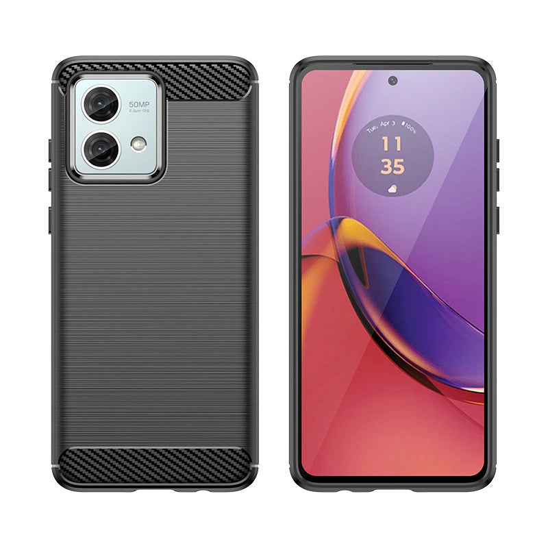 Carbon Case til Motorola Moto G84 - sort
