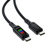 Acefast C7-03 USB-C USB-C 100W 1,2m kabel med skærm - sort