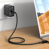 Acefast C7-03 USB-C USB-C 100W 1,2m kabel med skærm - sort