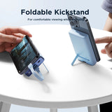 Powerbank Joyroom JR-PBM01 magnetisk 10000mAh 20W med stativ + Lightning kabel - USB-C - blå