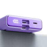 Powerbank Joyroom JR-PBM01 magnetisk 10000mAh 20W med stativ + Lightning kabel - USB-C - lilla