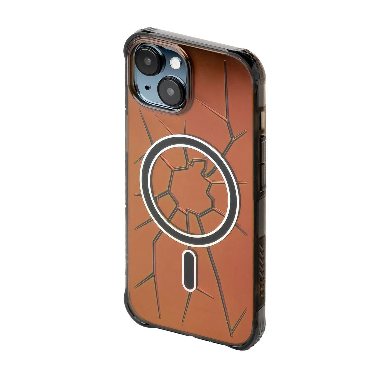 MagSafe Kingxbar PQY Crack Series silikonfoder til iPhone 15 - sort