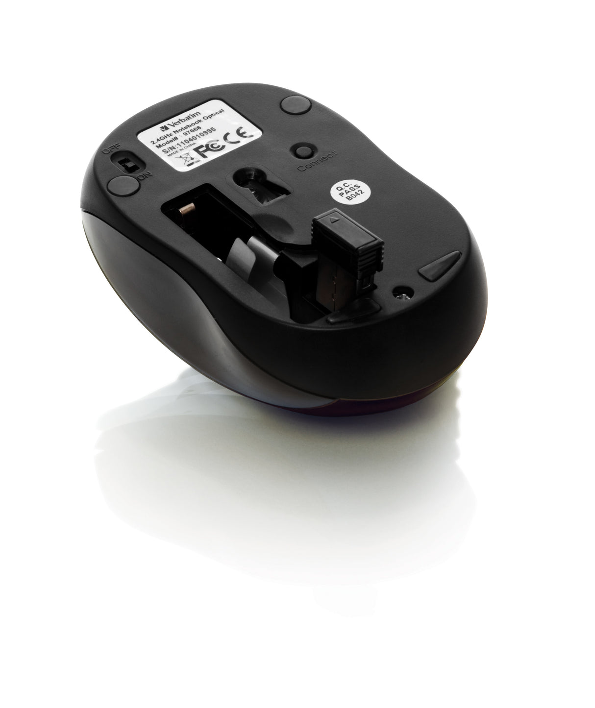 Verbatim Go Nano mus Kontor Ambidextrous RF trådløst 1600 dpi