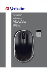 Verbatim Go Nano mus Kontor Ambidextrous RF trådløst 1600 dpi