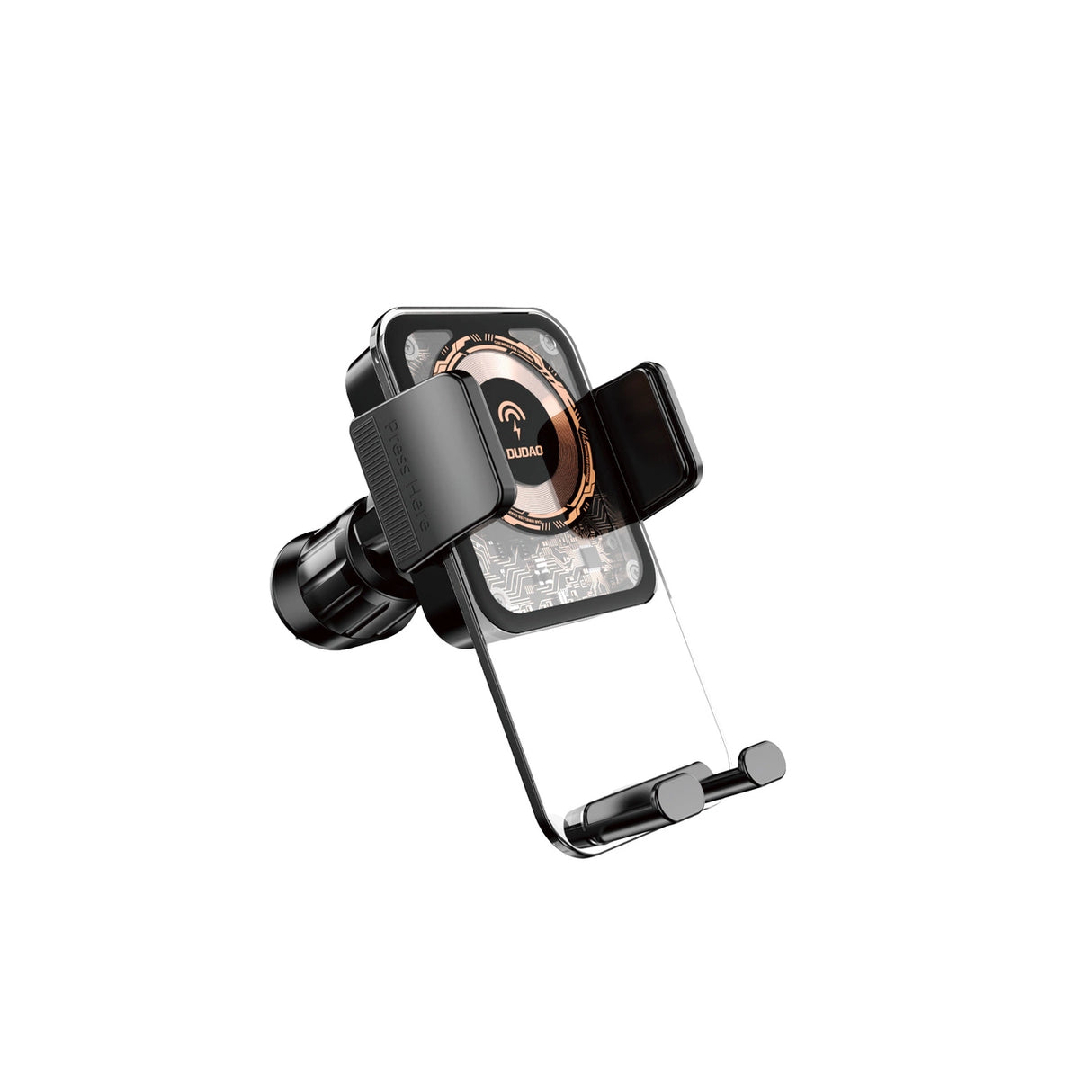 Dudao F19 klemme bilholder med 15W induktiv oplader - sort