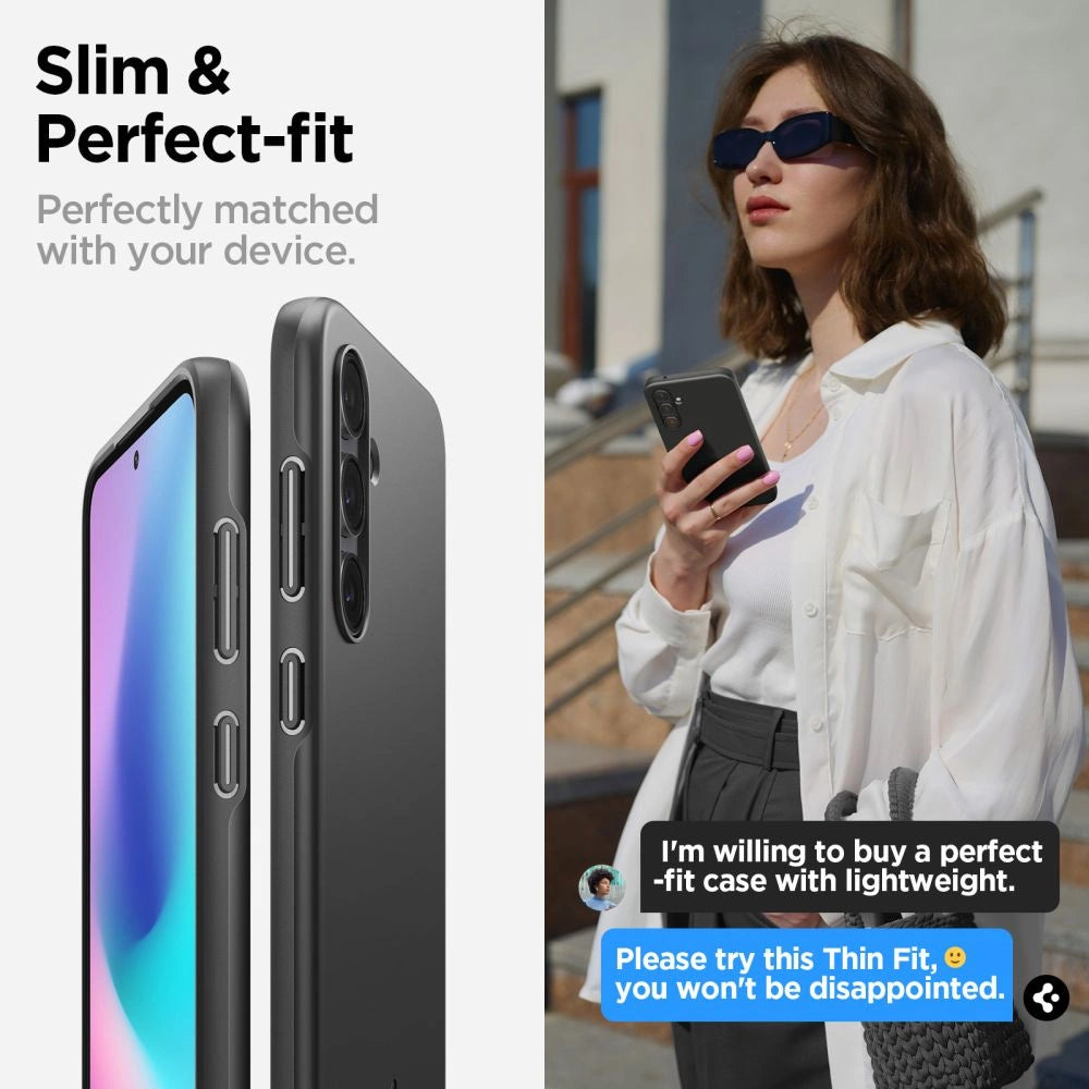 Spigen Thin Fit Case til Samsung Galaxy S23 FE - sort