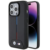 BMW Quilted Tricolor iPhone 15 Pro Case - sort