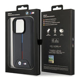 BMW Quilted Tricolor iPhone 15 Pro Case - sort