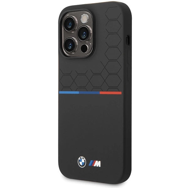 BMW iPhone 15 Pro-kasse af silikone - sort