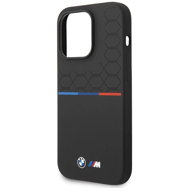BMW iPhone 15 Pro-kasse af silikone - sort