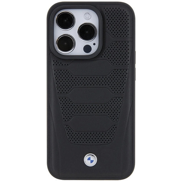 BMW læder sæder Mønster case til iPhone 15 Pro Max - sort