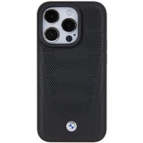 BMW læder sæder Mønster case til iPhone 15 Pro Max - sort