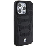 BMW læder sæder Mønster case til iPhone 15 Pro Max - sort