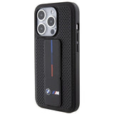 BMW Grip Stand Smooth & Perforeret kuffert til iPhone 15 Pro Max - sort