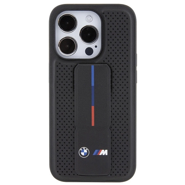 BMW Grip Stand Smooth & Perforeret kuffert til iPhone 15 Pro Max - sort
