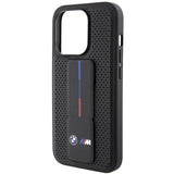 BMW Grip Stand Smooth & Perforeret kuffert til iPhone 15 Pro Max - sort