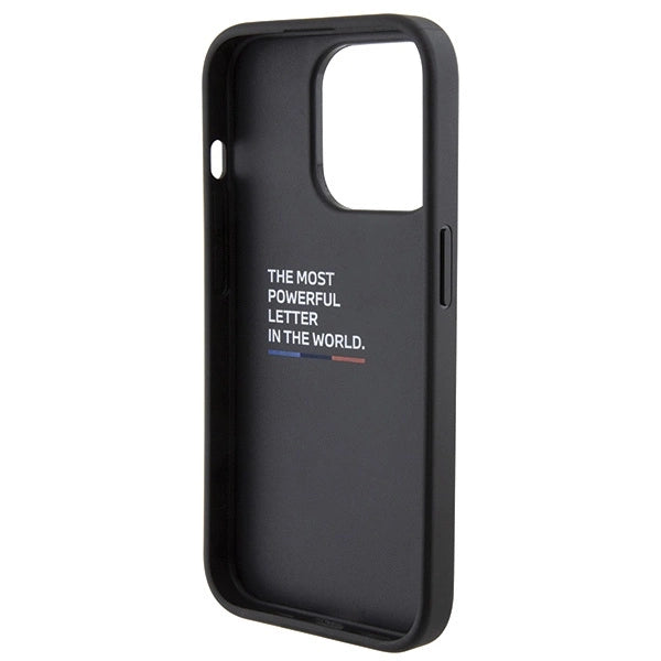 BMW Grip Stand Smooth & Perforeret kuffert til iPhone 15 Pro Max - sort