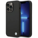 BMW silikone metal logo iPhone 15 Pro Max-kasse - sort