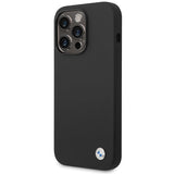 BMW silikone metal logo iPhone 15 Pro Max-kasse - sort