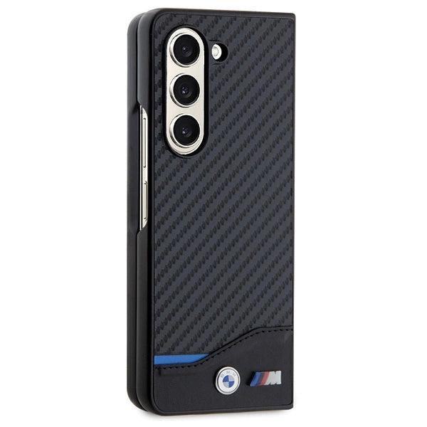 BMW læder Carbon-hylster til Samsung Galaxy Z Fold 5 - sort
