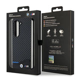 BMW læder Carbon-hylster til Samsung Galaxy Z Fold 5 - sort