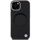 BMW Signature Liquid Silicone MagSafe-foder for iPhone 15 - sort
