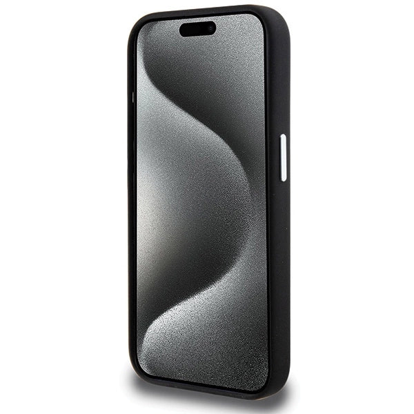 BMW Signature Liquid Silicone MagSafe-foder for iPhone 15 Pro Max - sort
