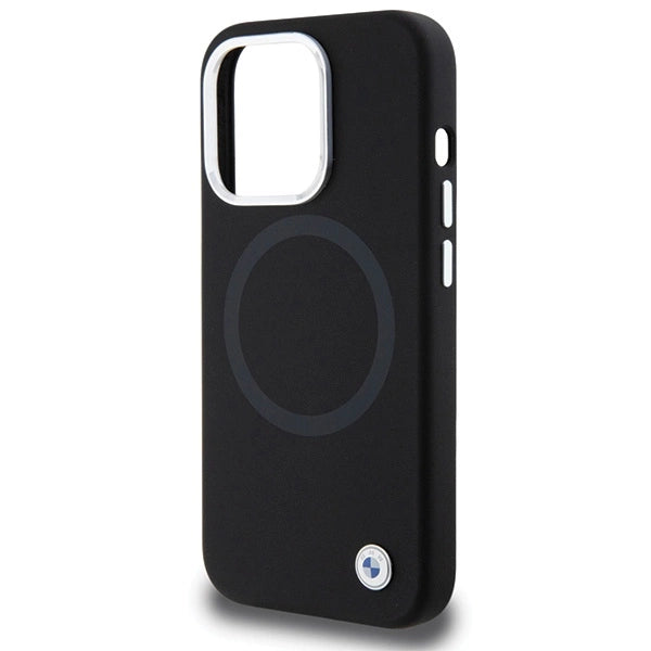 BMW Signature Liquid Silicone MagSafe-foder for iPhone 15 Pro Max - sort