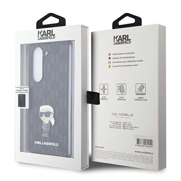 Karl Lagerfeld Saffiano Monogram Ikonik Pin case for Samsung Galaxy Z Fold 5 - black
