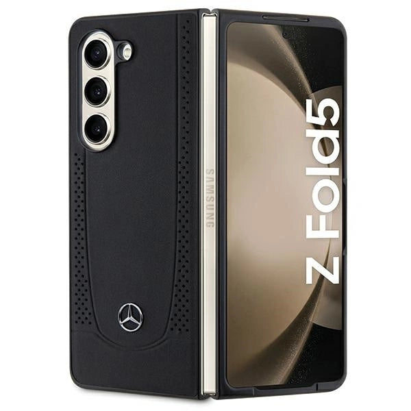 Mercedes læder Urban-kasse til Samsung Galaxy Z Fold 5 - sort