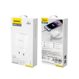 Dudao A4EU USB-A 2.1A vægoplader - hvid + USB-A - Lightning kabel