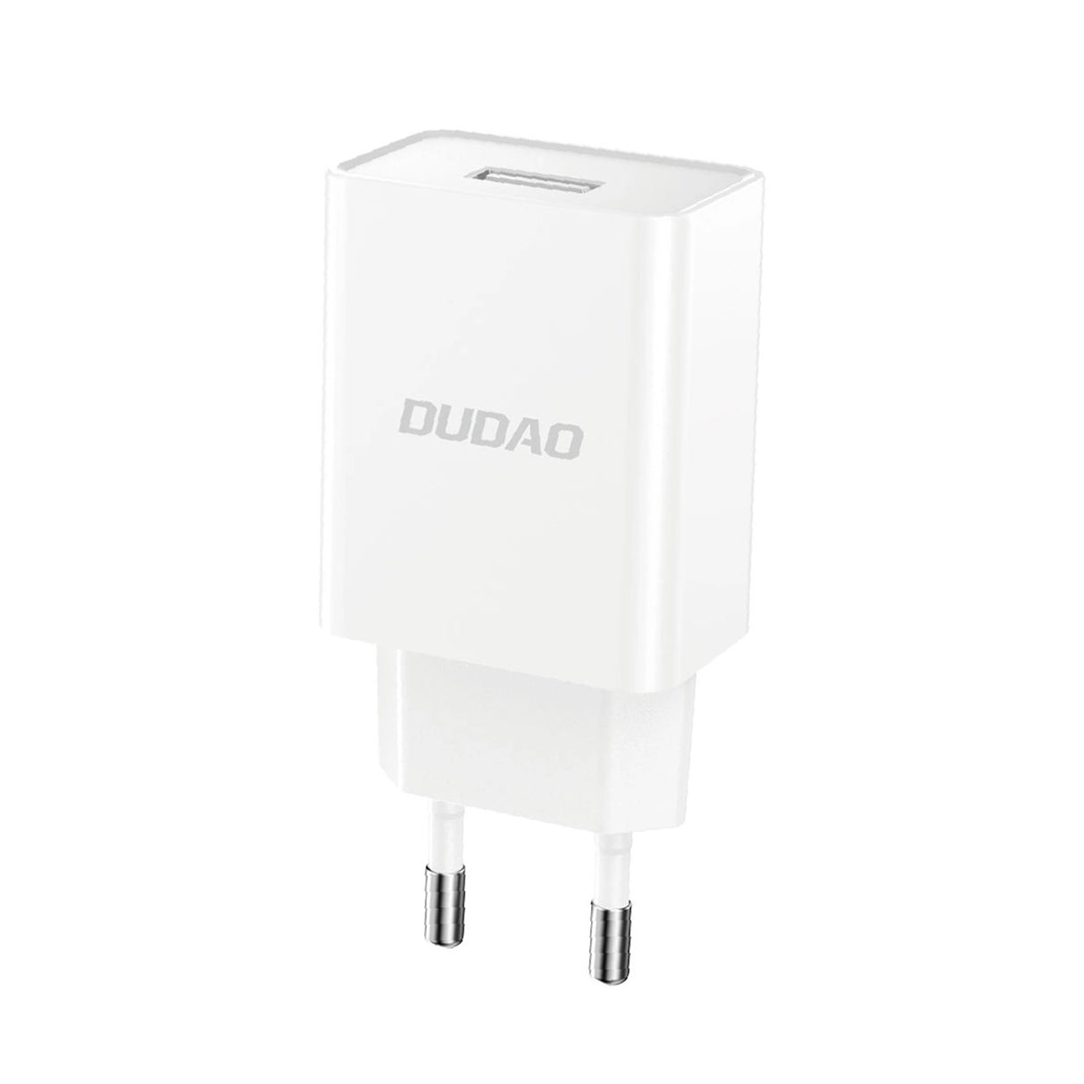 Dudao A4EU USB-A 2.1A vægoplader - hvid + USB-A - USB-C kabel