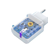 Dudao A20EU USB-A 18W netværksoplader - hvid + USB-A - micro USB-kabel