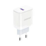 Dudao A20EU USB-A 18W netværksoplader - hvid + USB-A - Lightning-kabel