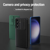 Nillkin CamShield Pro pansret kuffert med kameraomslag til Samsung Galaxy S24+ - grønt