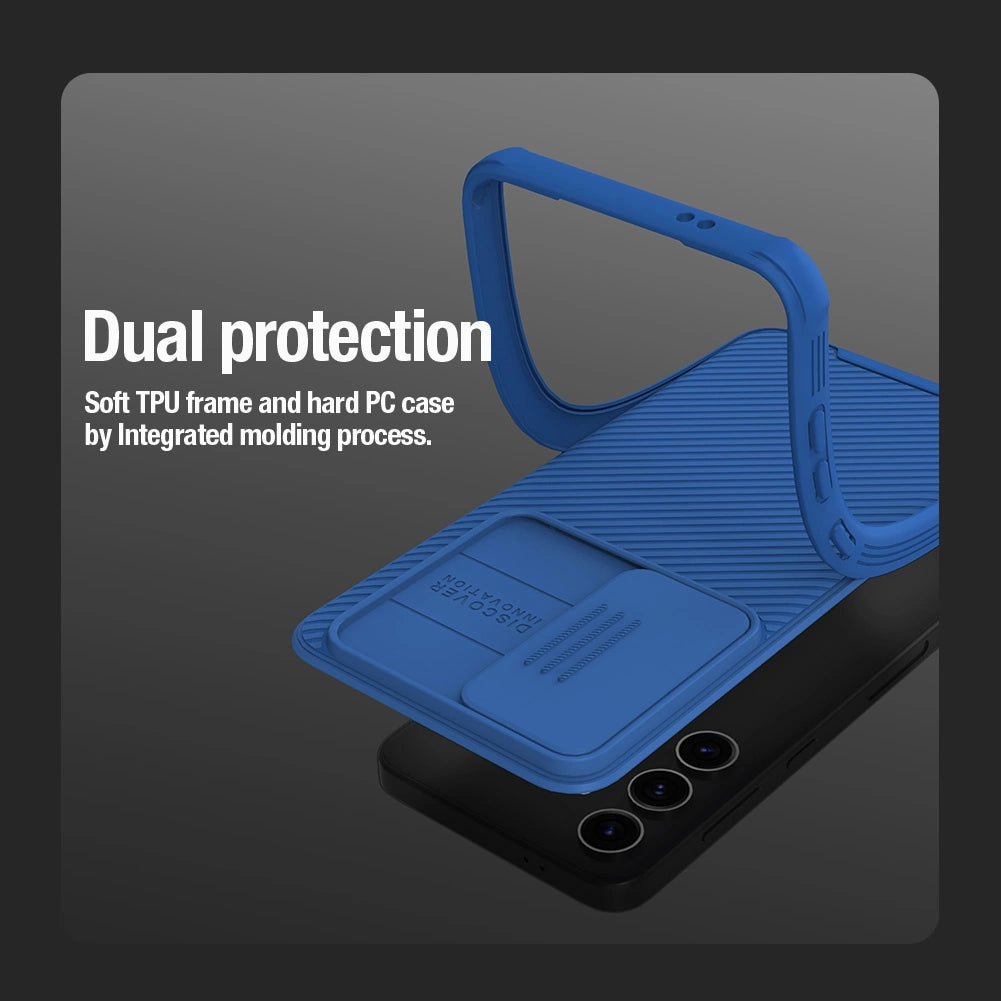 Nillkin CamShield Pro pansret kuffert med kameraomslag til Samsung Galaxy S24+ - grønt
