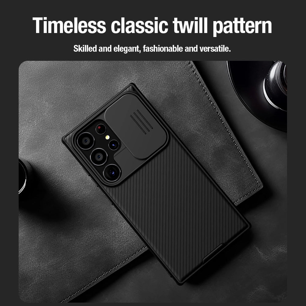 Nillkin CamShield Pro Armored Case med kamerabeskytter til Samsung Galaxy S24 Ultra - sort