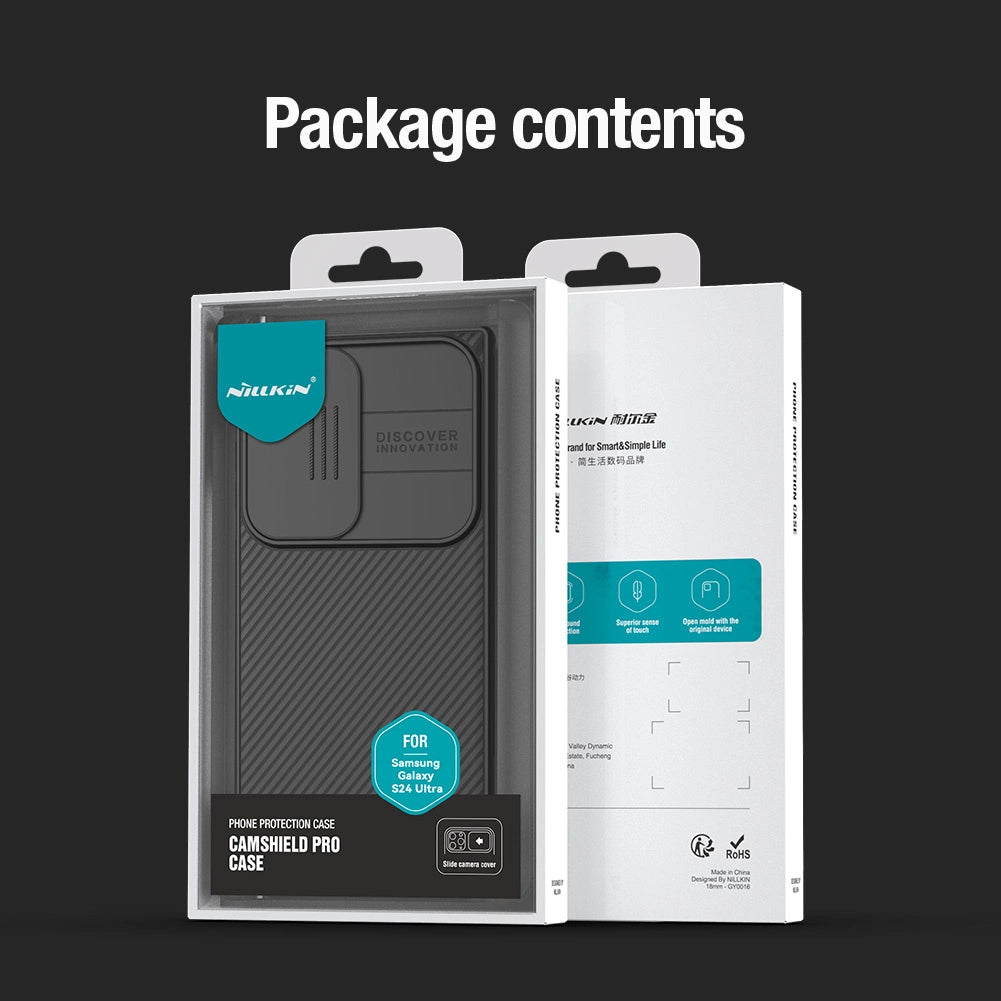 Nillkin CamShield Pro Armored Case med kamerabeskytter til Samsung Galaxy S24 Ultra - sort