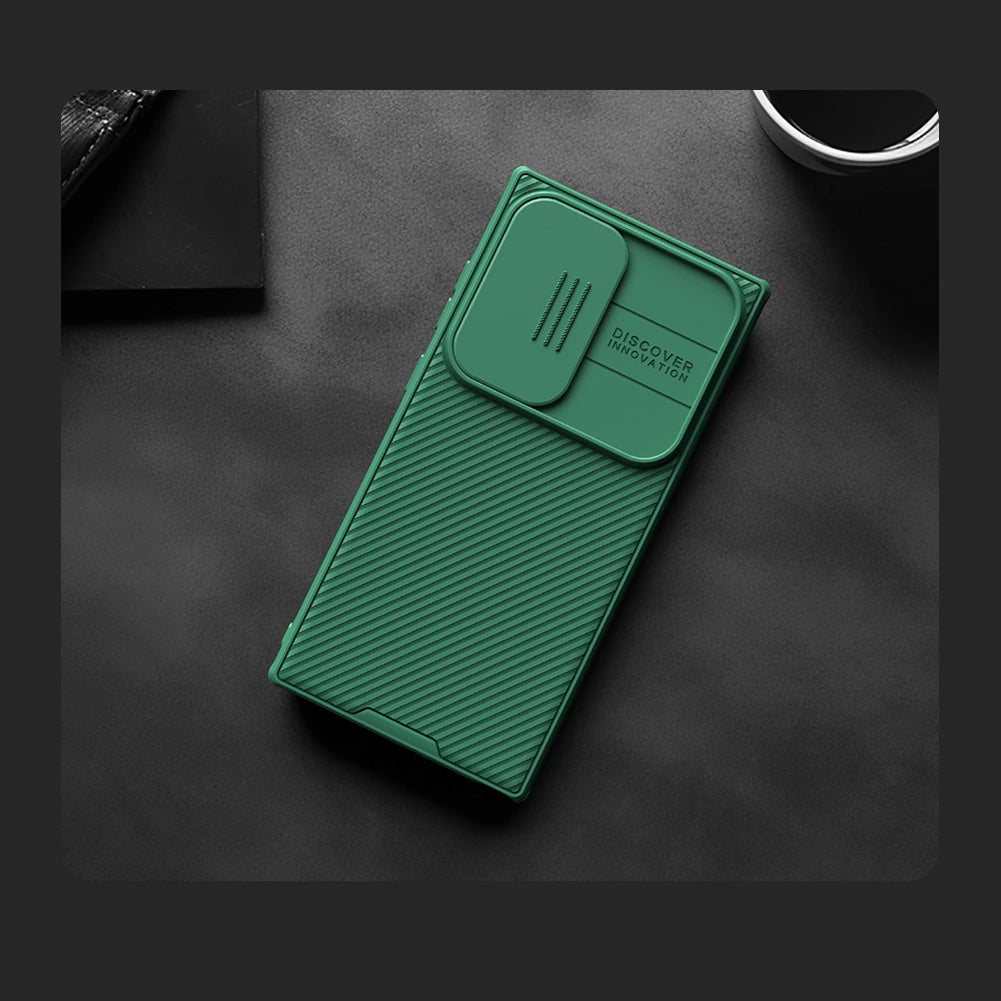 Nillkin CamShield Pro pansret kuffert med kamera beskytter til Samsung Galaxy S24 Ultra - blå