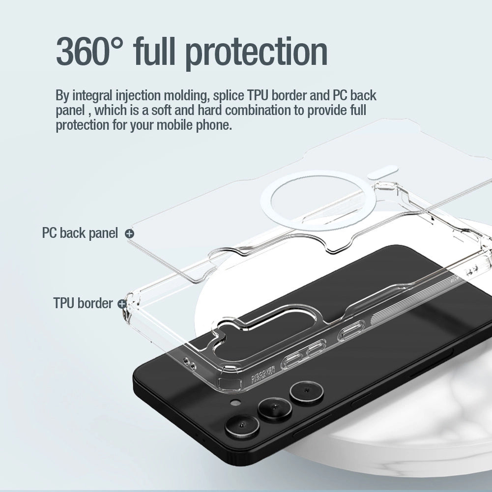 Nillkin Nature Pro pansret kuffert med magnetisk ring til Samsung Galaxy S24 - hvid