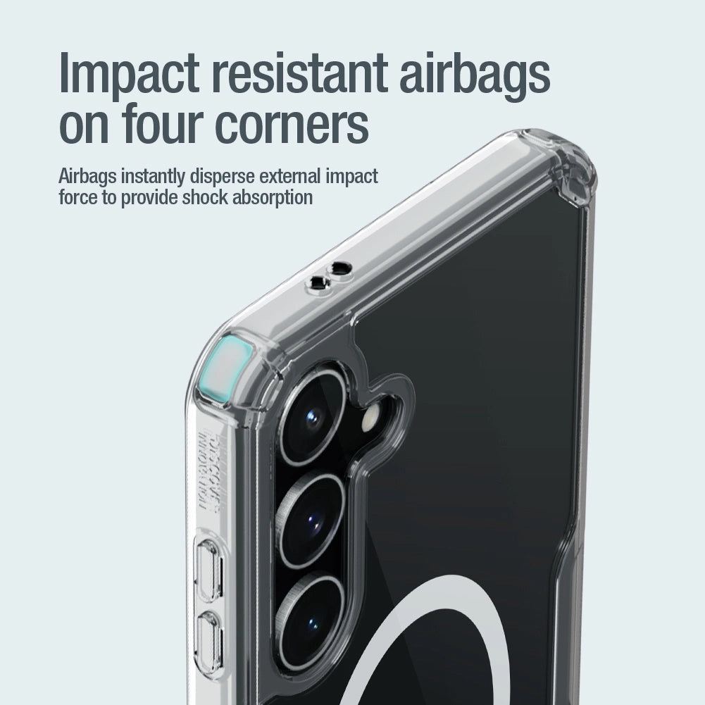 Nillkin Nature Pro pansret kuffert med magnetisk ring til Samsung Galaxy S24 - hvid