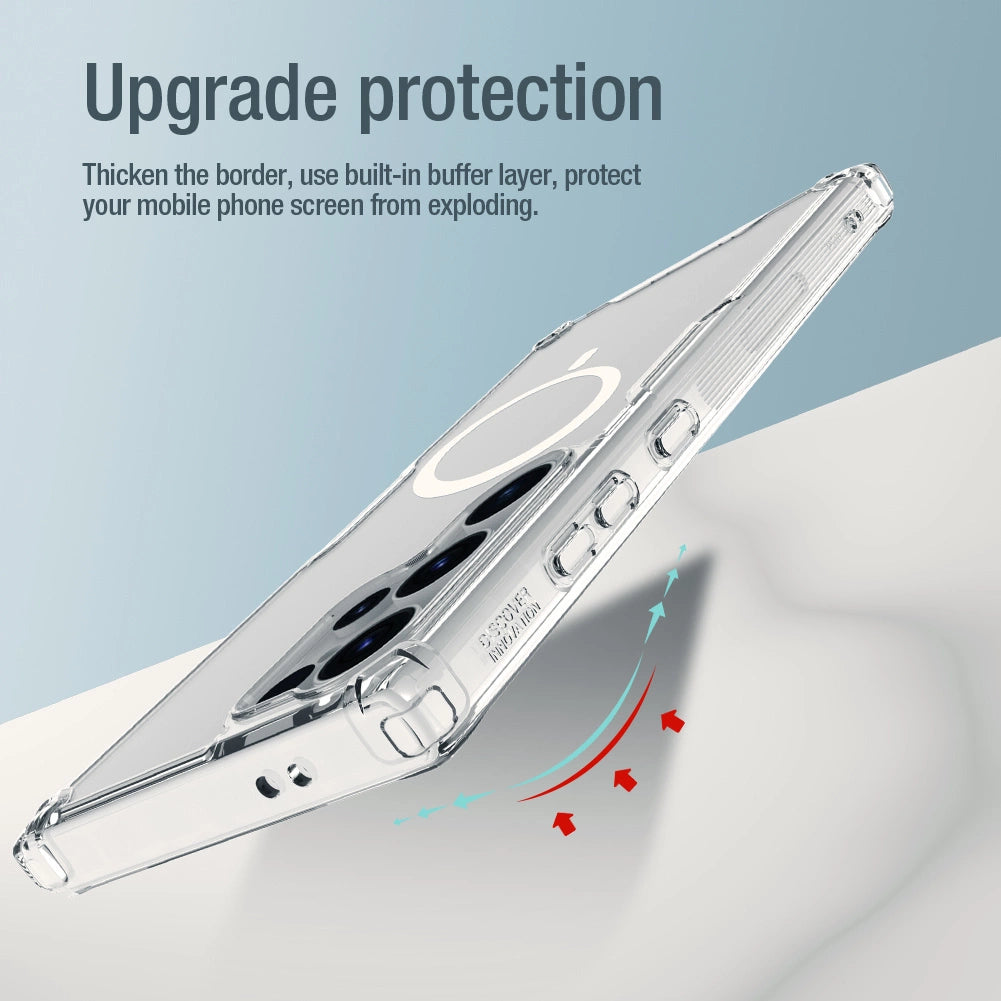 Nillkin Nature Pro pansret kuffert med magnetisk ring til Samsung Galaxy S24 Ultra - hvid