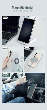 Nillkin Nature Pro pansret kuffert med magnetisk ring til Samsung Galaxy S24 Ultra - hvid