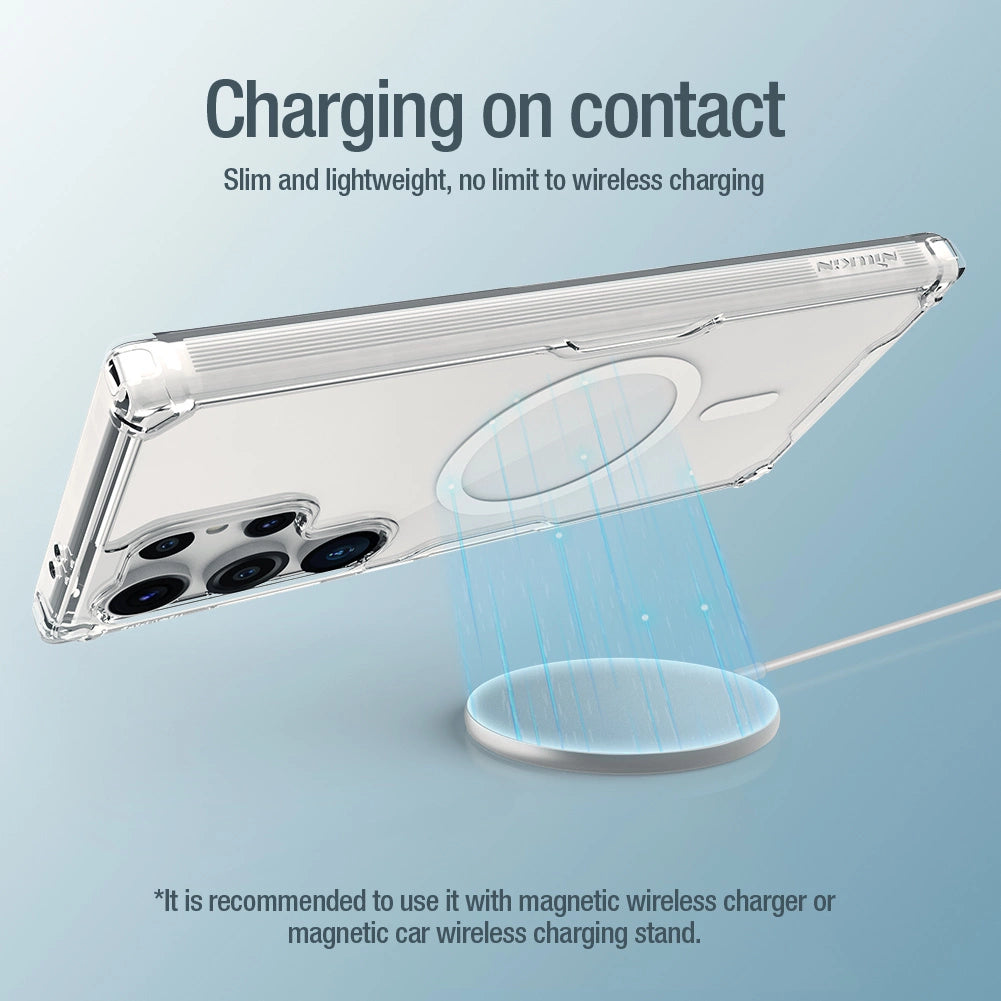 Nillkin Nature Pro pansret kuffert med magnetisk ring til Samsung Galaxy S24 Ultra - hvid