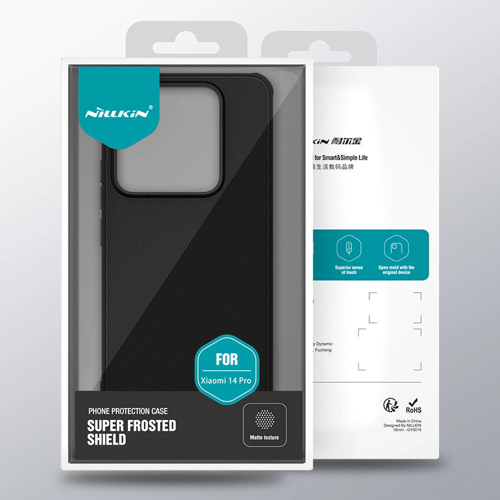 Nillkin Super Frosted Shield Pro forstærket etui til Xiaomi 14 Pro - sort