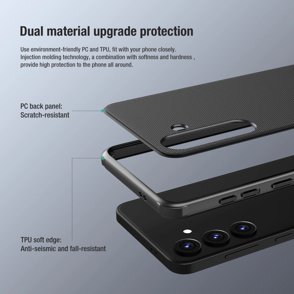 Nillkin Super Frosted Shield Pro pansret kuffert til Samsung Galaxy S24+ - blå