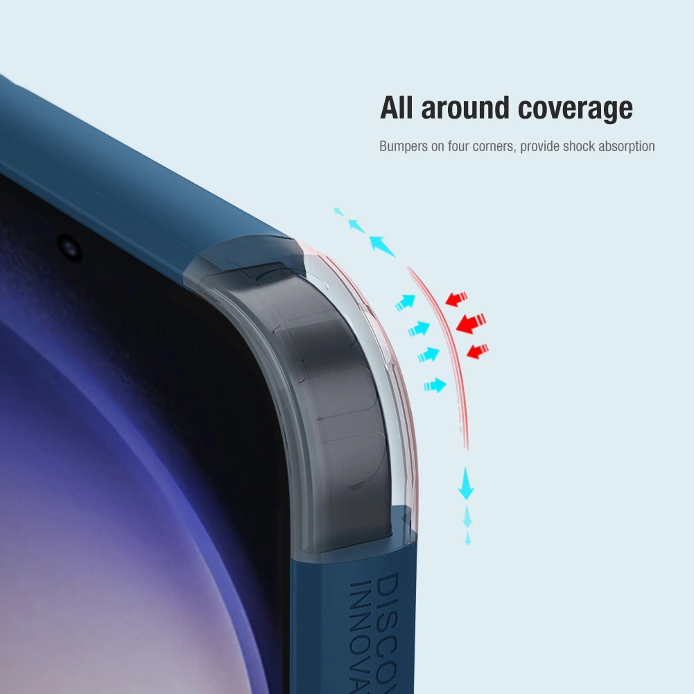 Nillkin Super Frosted Shield Pro pansret kuffert til Samsung Galaxy S24 Ultra - blå