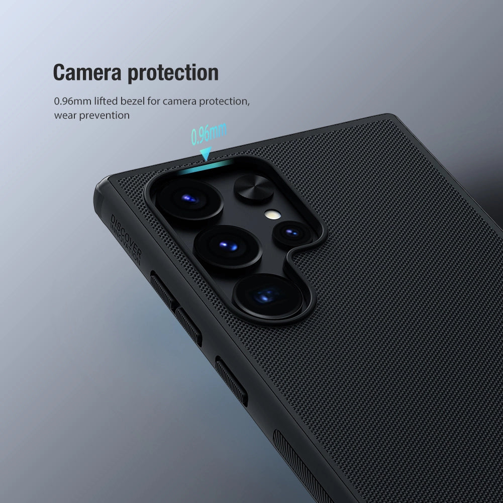 Nillkin Super Frosted Shield Pro pansret kuffert til Samsung Galaxy S24 Ultra - rød